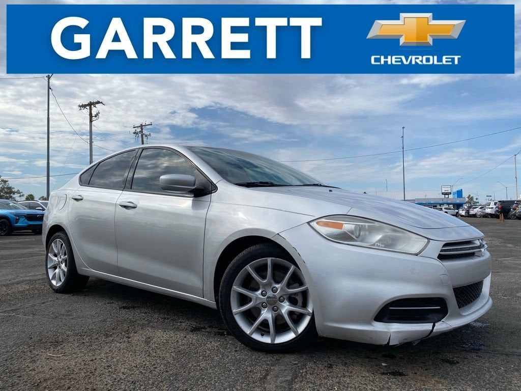 2013 Dodge Dart SXT in Silver — front three-quarter view