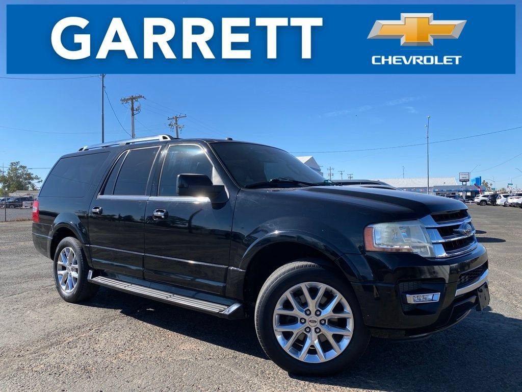 2016 Ford Expedition EL Limited in White — front three-quarter view
