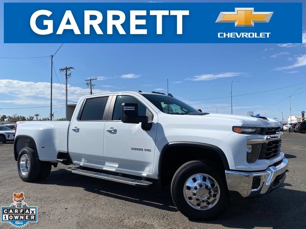 2025 Chevrolet Silverado 3500 HD LT DRW in Summit White — front three-quarter view