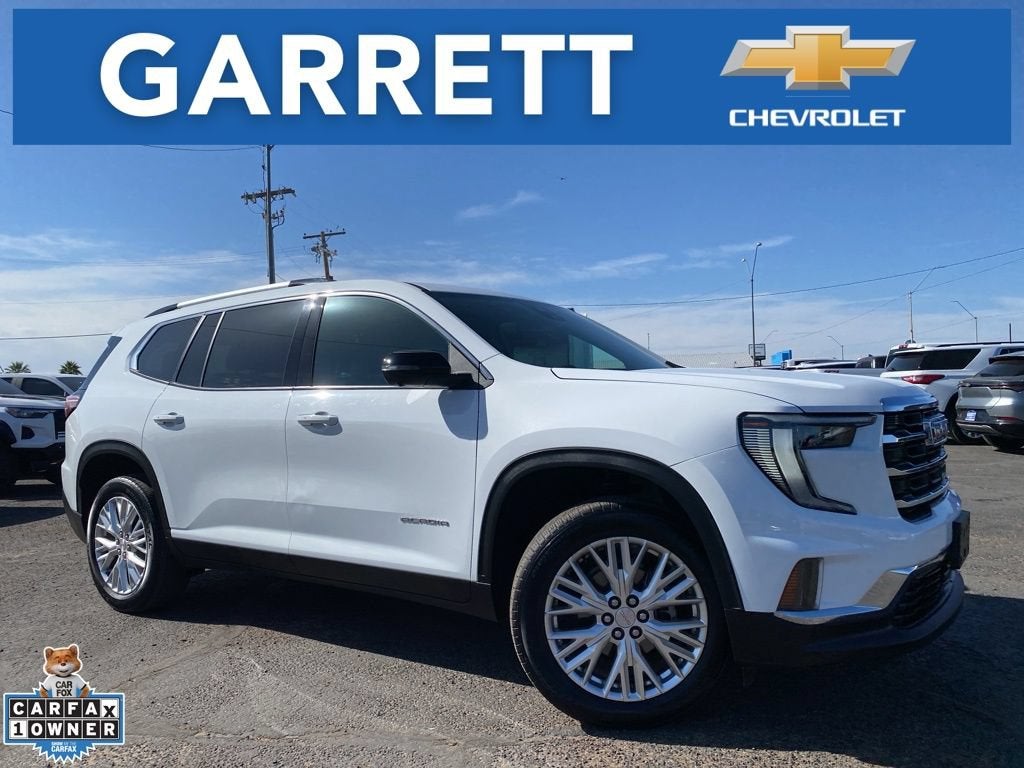 2024 GMC Acadia Elevation in Summit White — front three-quarter view