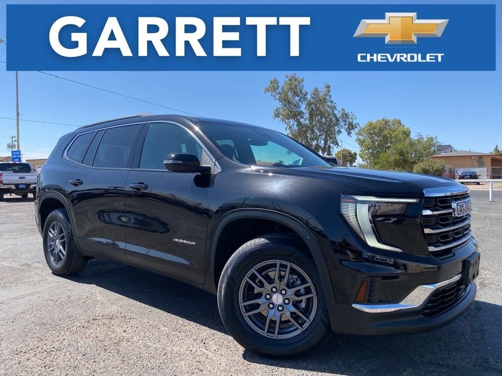 2025 GMC Acadia Elevation in Ebony Twilight Metallic — front three-quarter view