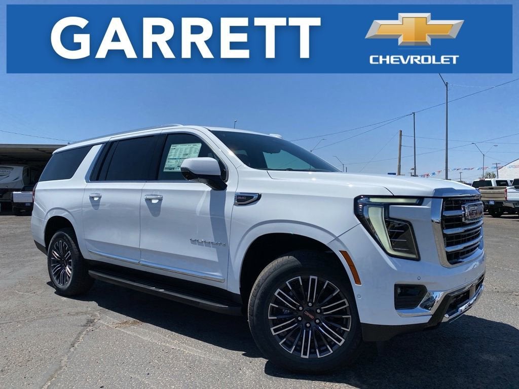 2026 GMC Yukon XL Elevation in Summit White — front three-quarter view