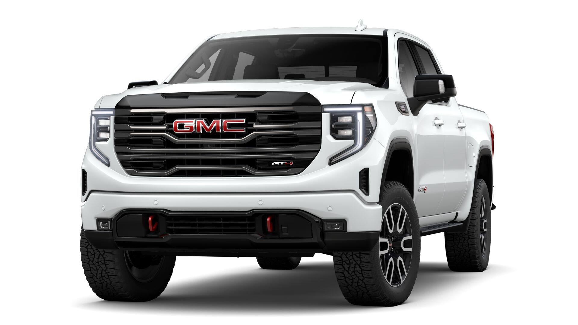 2026 GMC Sierra 1500 AT4 in Summit White — front three-quarter view