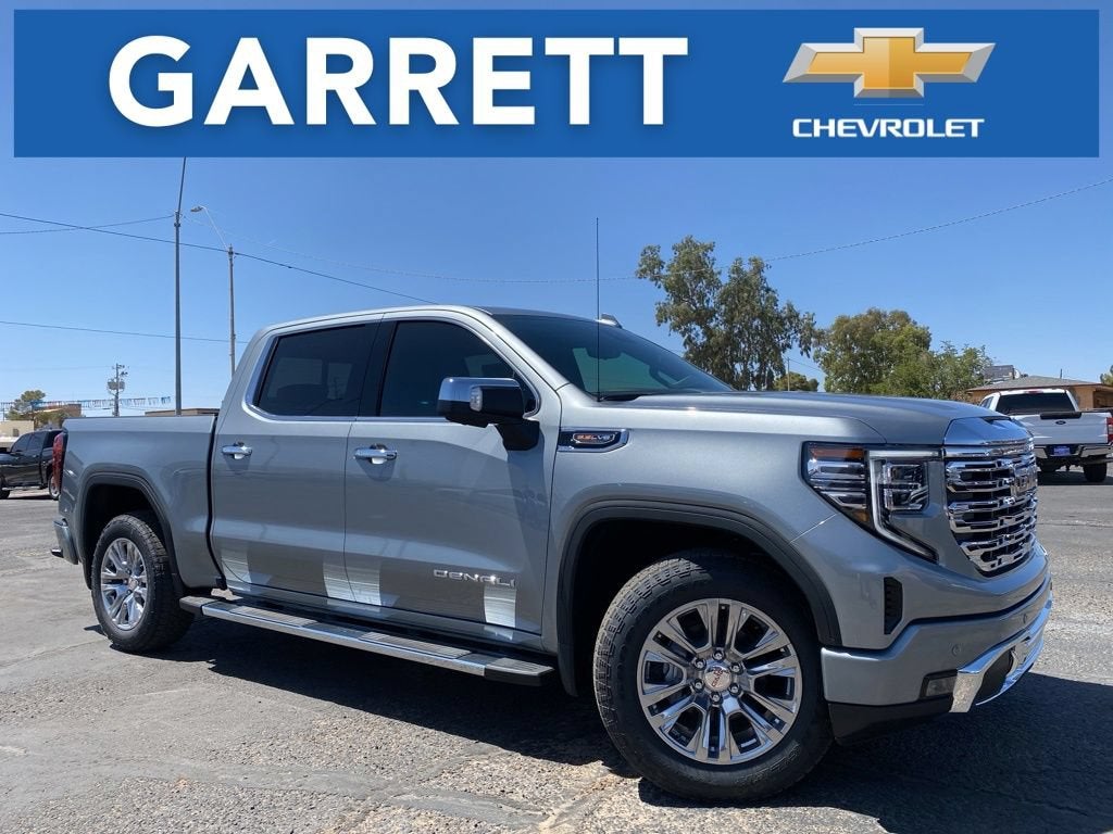2026 GMC Sierra 1500 Denali in Sterling Metallic — front three-quarter view