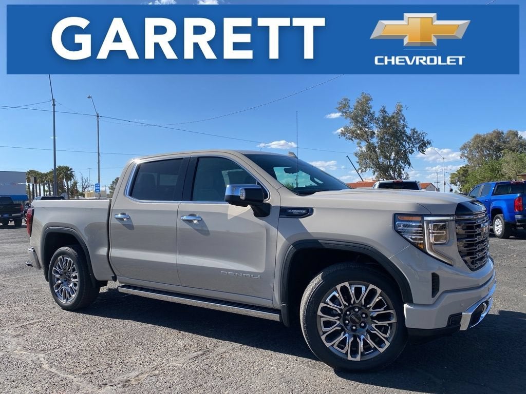 2026 GMC Sierra 1500 Denali Ultimate in Coastal Dune — front three-quarter view