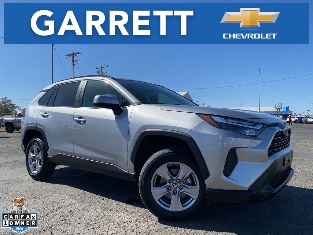 2025 Toyota RAV4 XLE in Silver — front three-quarter view