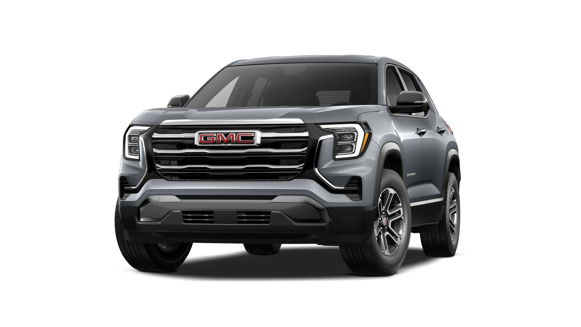2027 GMC Terrain FWD Elevation in Sterling Metallic — front three-quarter view