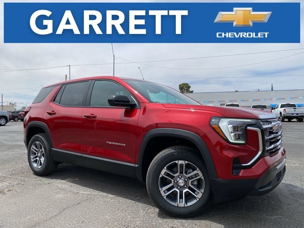 2026 GMC Terrain Elevation in Volcanic Red Tintcoat — front three-quarter view