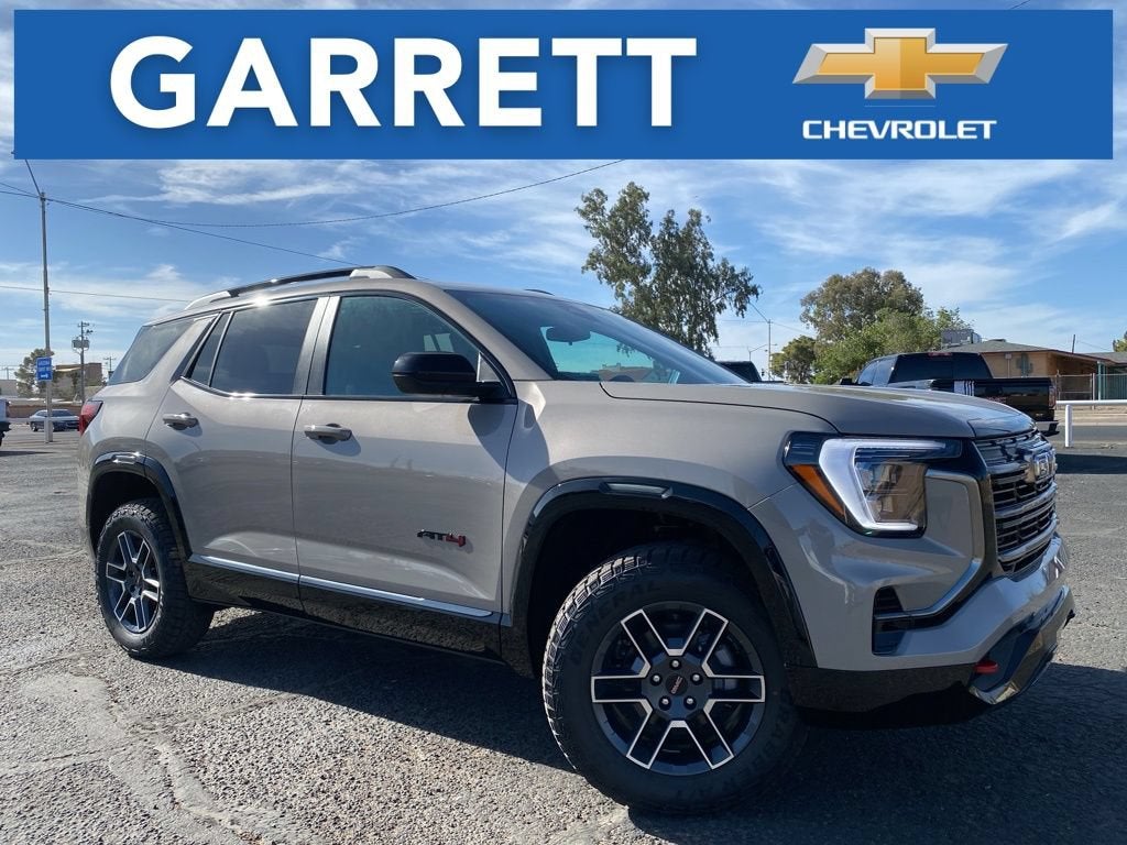 2026 GMC Terrain AT4 in Riverstone Metallic — front three-quarter view