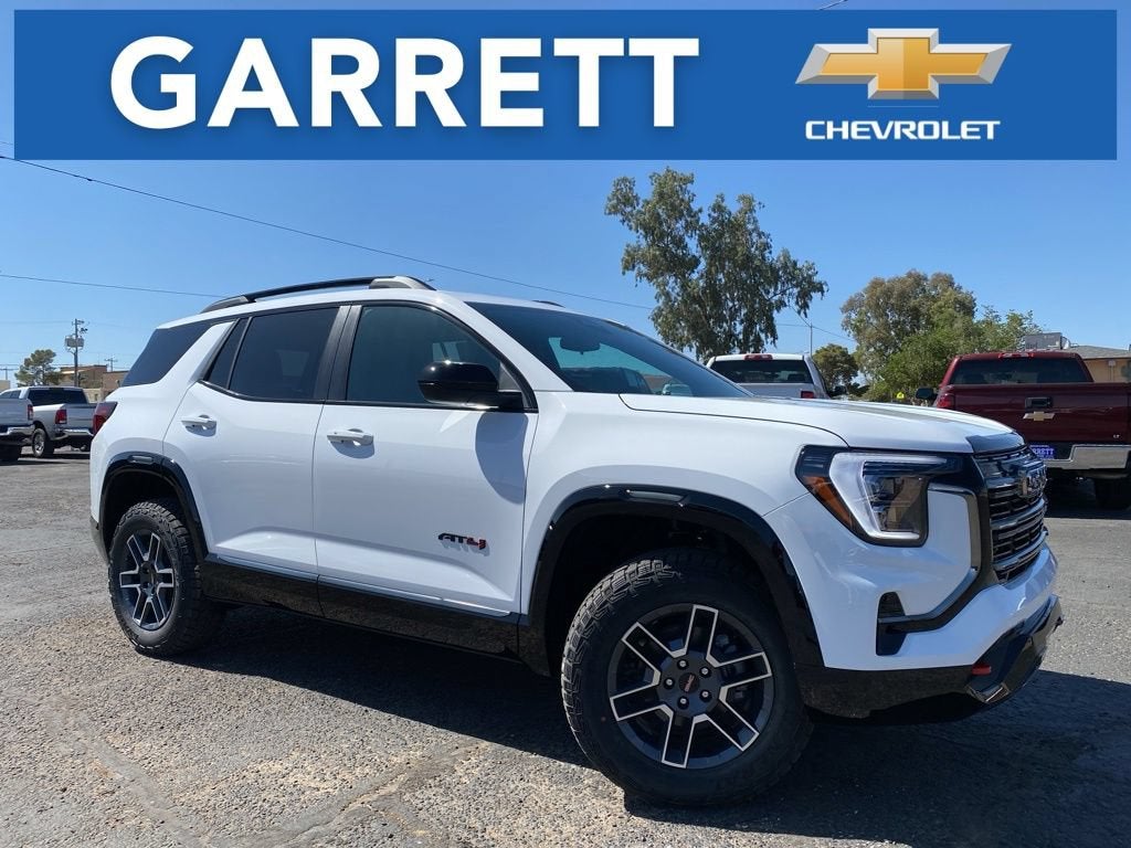 2026 GMC Terrain AT4 in Summit White — front three-quarter view