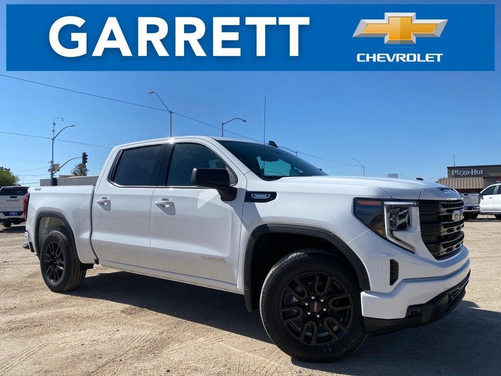 2026 GMC Sierra 1500 Elevation in Summit White — front three-quarter view